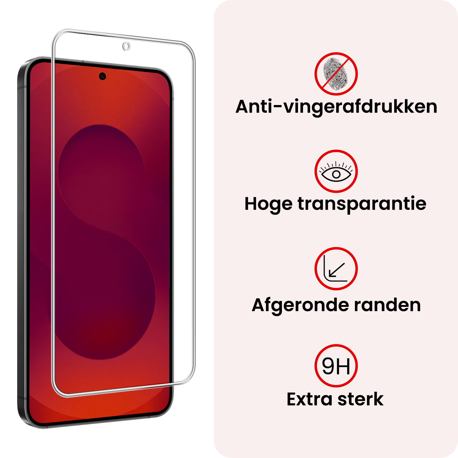 NoXx NoXx Samsung Galaxy S25 FE Hoesje Siliconen Met 2x Screenprotector - Donkerblauw