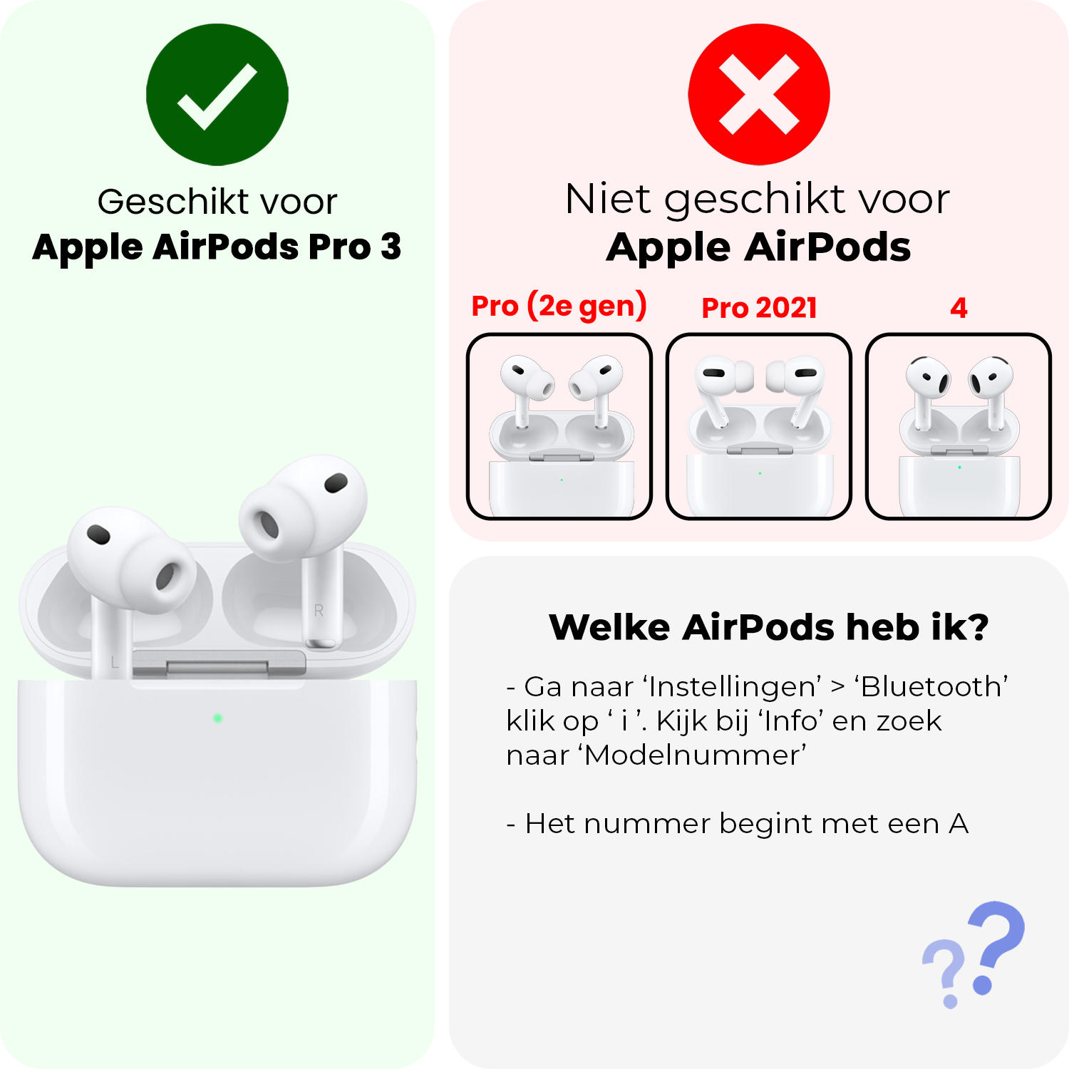 BASEY. BASEY. AirPods Pro 3 Hoesje - Donkerblauw - 2 PACK