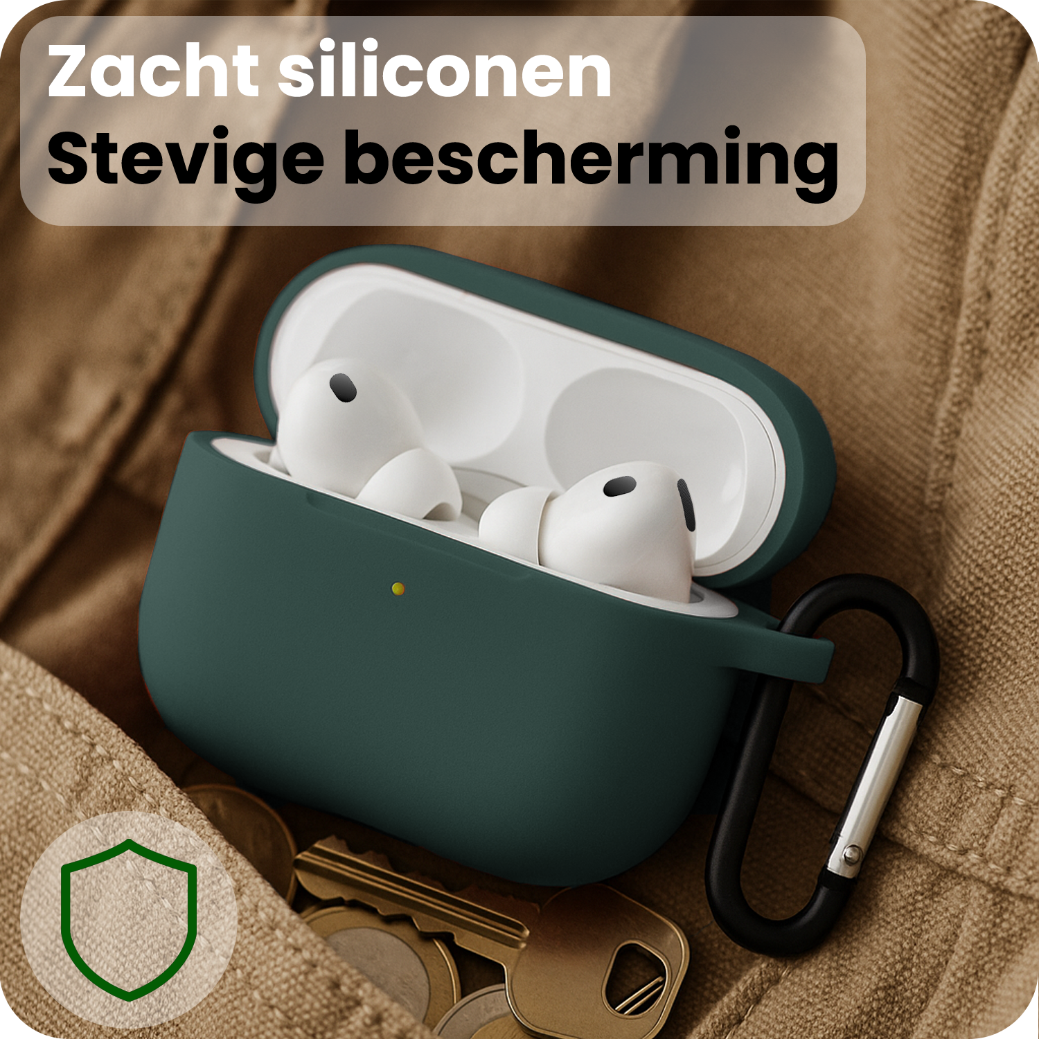 BASEY. BASEY. AirPods Pro 3 Hoesje - Donkergroen - 2 PACK