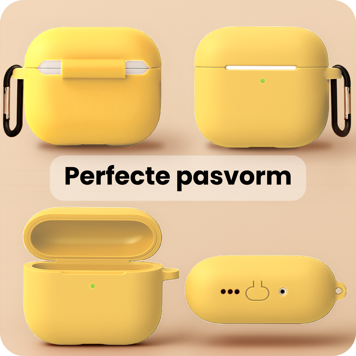 BASEY. BASEY. AirPods Pro 3 Hoesje - Geel - 2 PACK