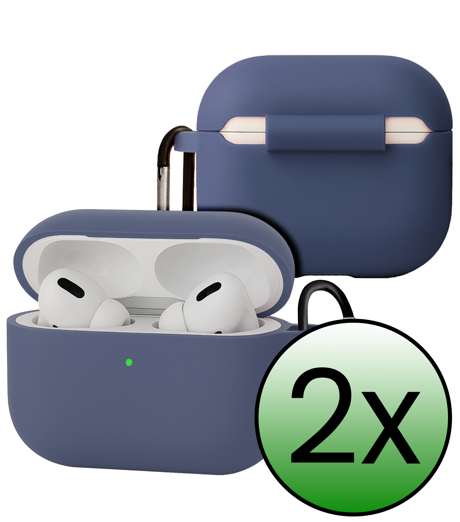 BASEY. BASEY. AirPods Pro 3 Hoesje - Grijsblauw - 2 PACK
