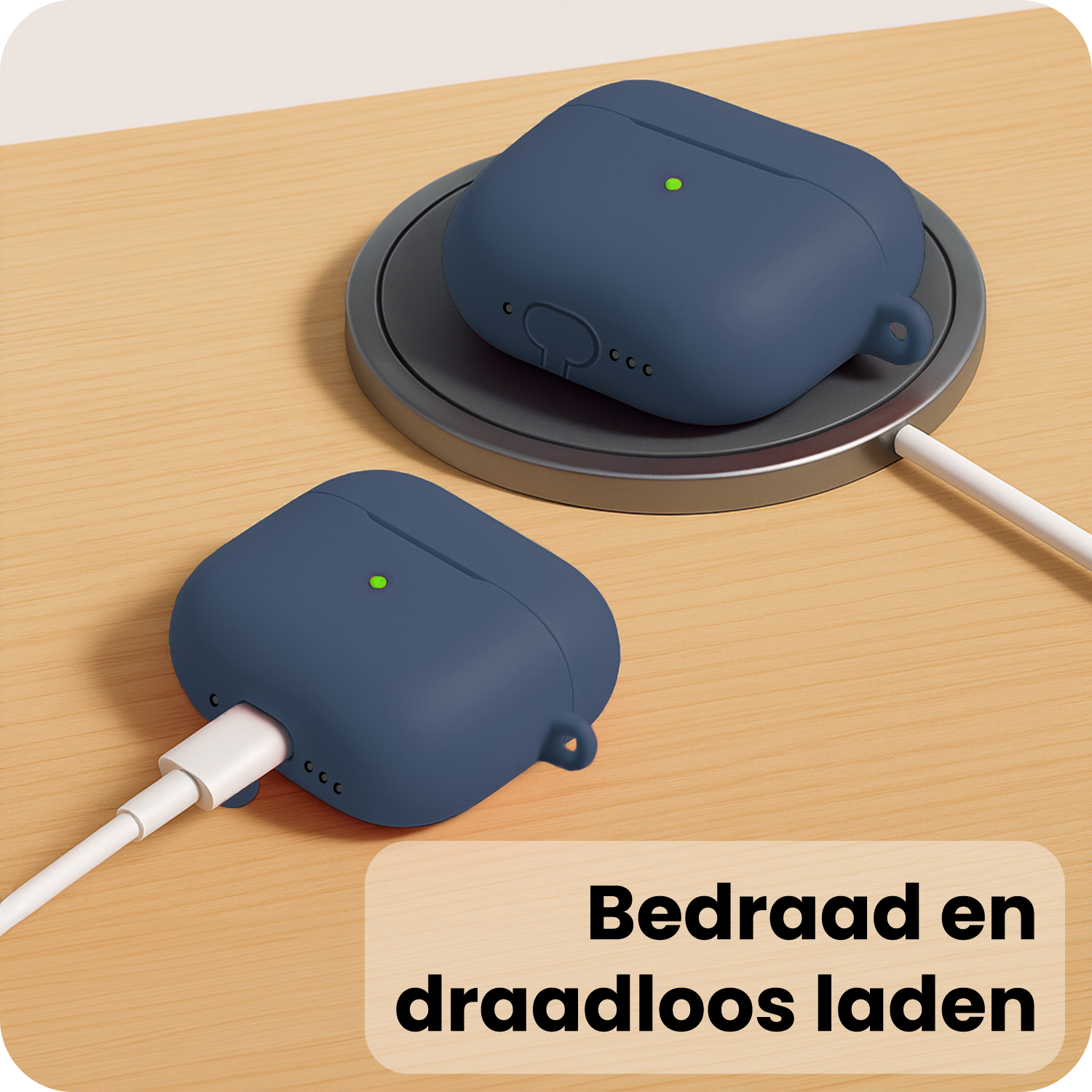 BASEY. BASEY. AirPods Pro 3 Hoesje - Grijsblauw - 2 PACK