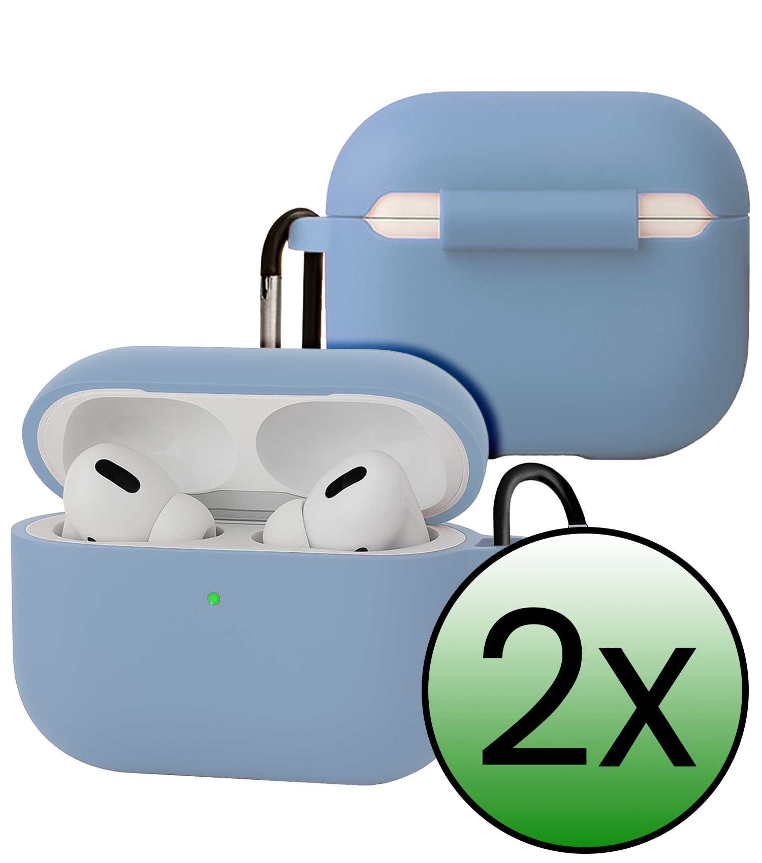 BASEY. BASEY. AirPods Pro 3 Hoesje - Lichtblauw - 2 PACK