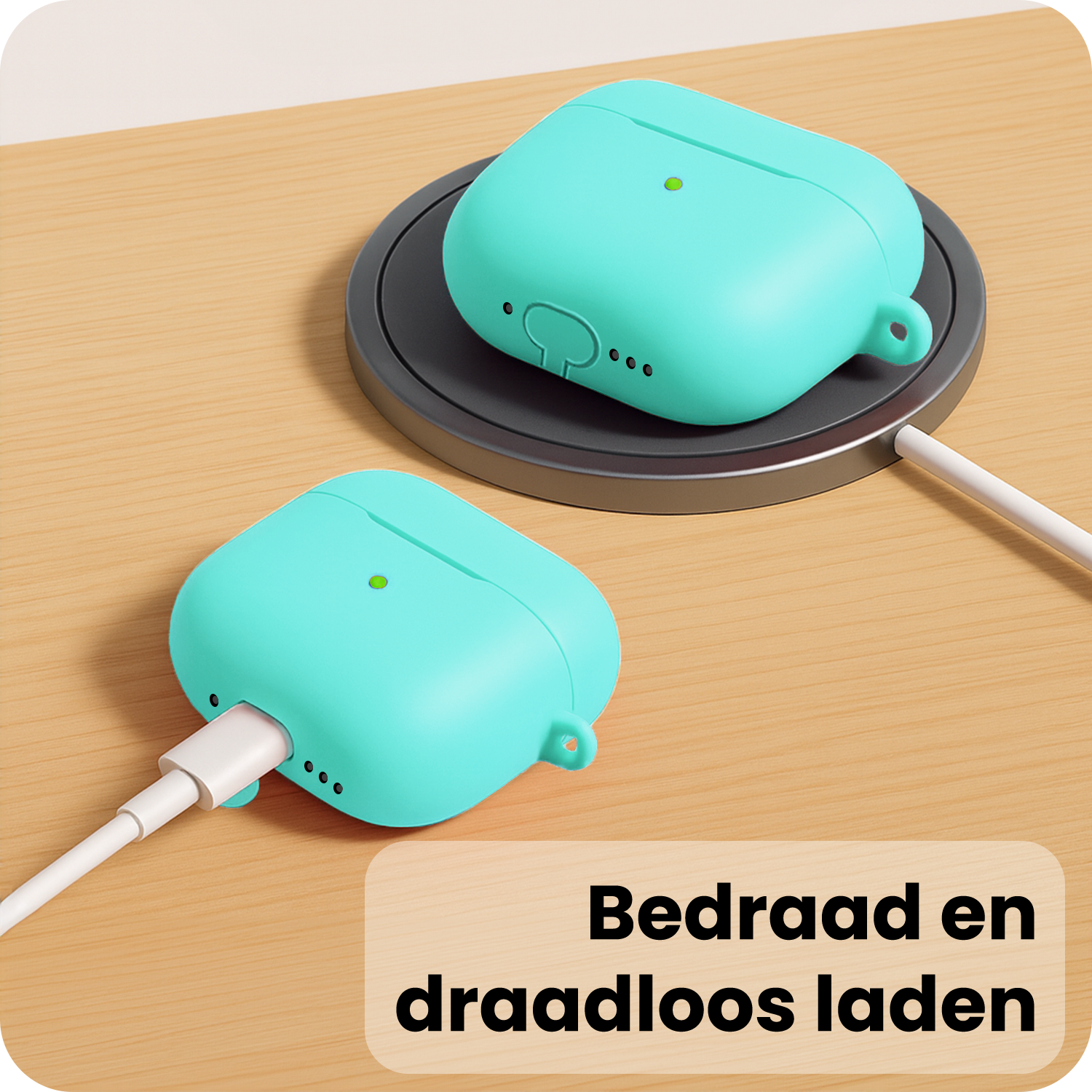 BASEY. BASEY. AirPods Pro 3 Hoesje - Mintgroen - 2 PACK