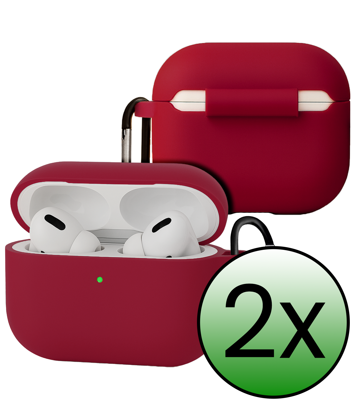 BASEY. BASEY. AirPods Pro 3 Hoesje - Wijnrood - 2 PACK