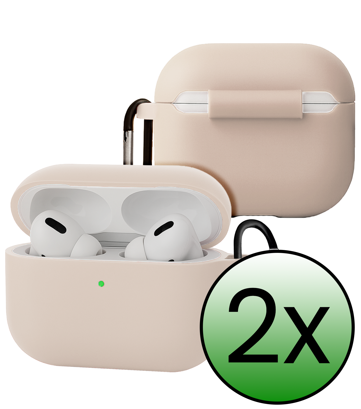 BASEY. BASEY. AirPods Pro 3 Hoesje - Zand - 2 PACK
