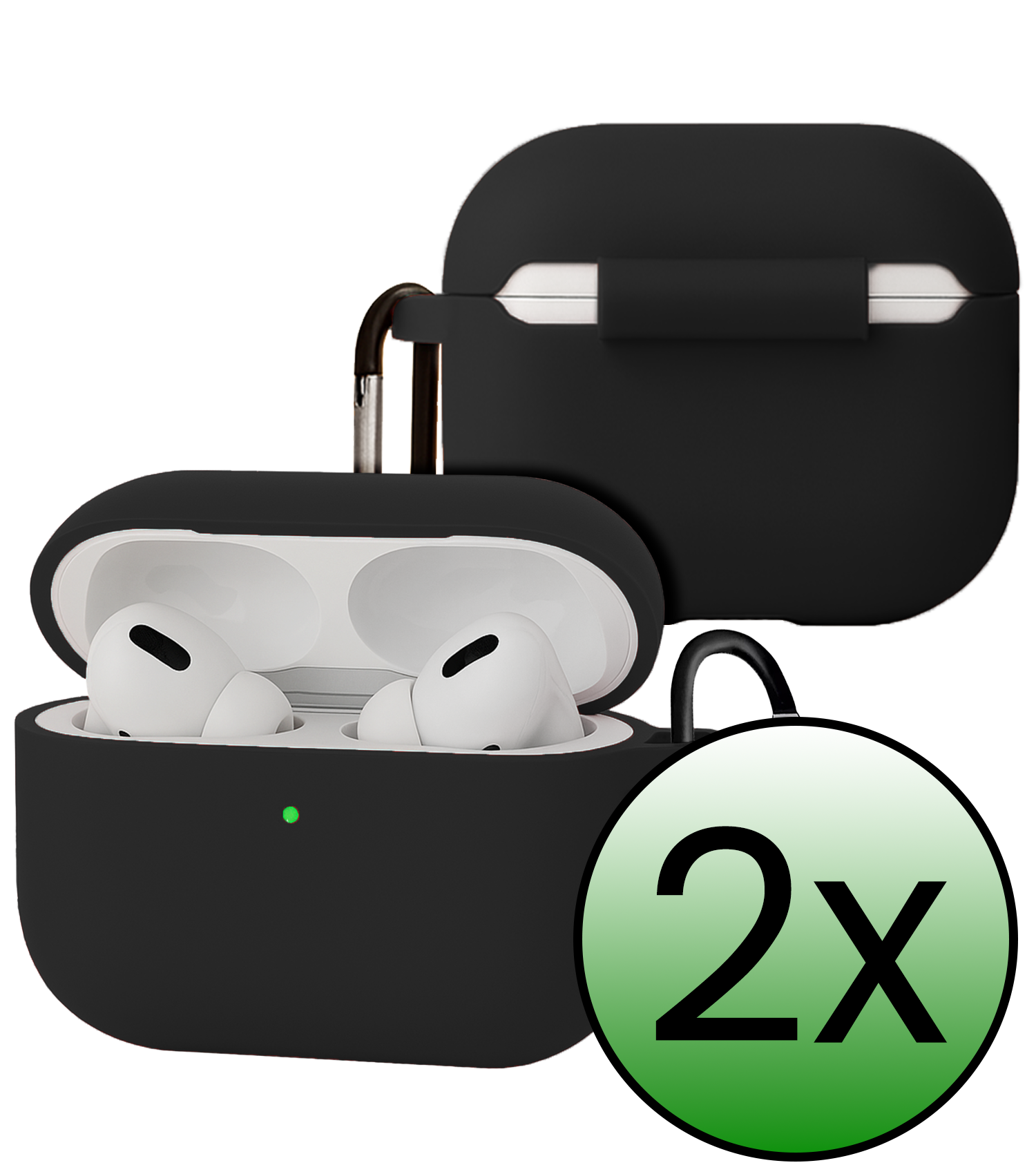 BASEY. BASEY. AirPods Pro 3 Hoesje - Zwart - 2 PACK