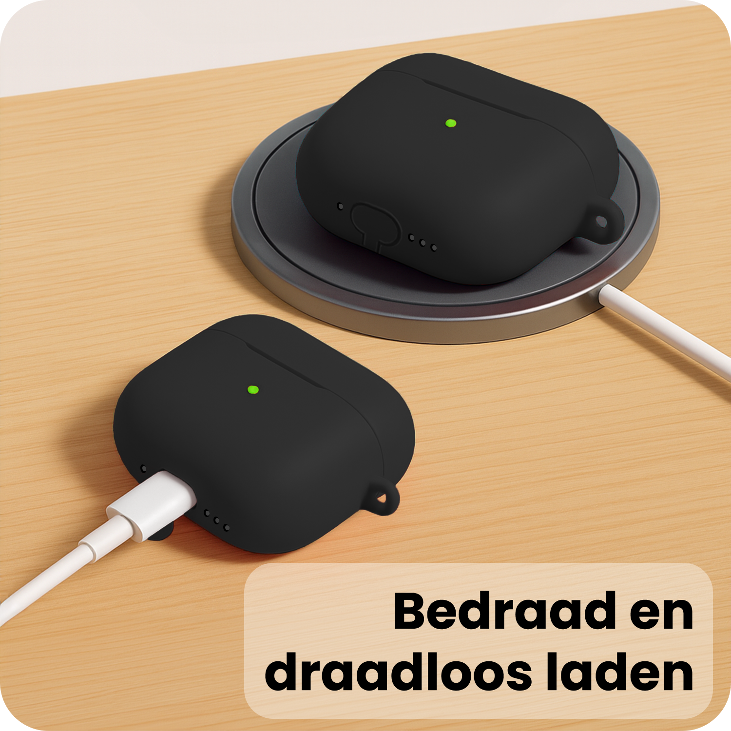BASEY. BASEY. AirPods Pro 3 Hoesje - Zwart - 2 PACK