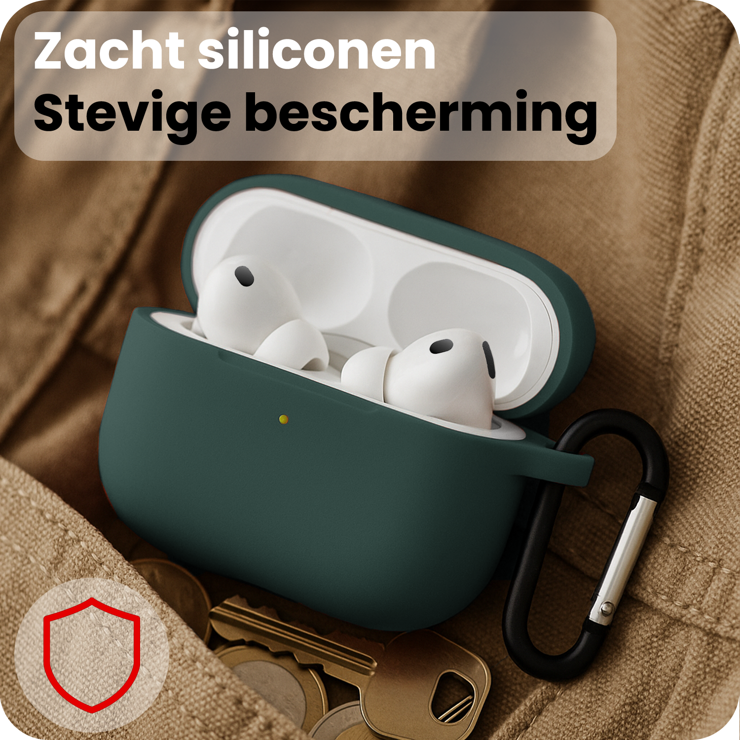 NoXx NoXx AirPods Pro 3 Hoesje - Donkergroen