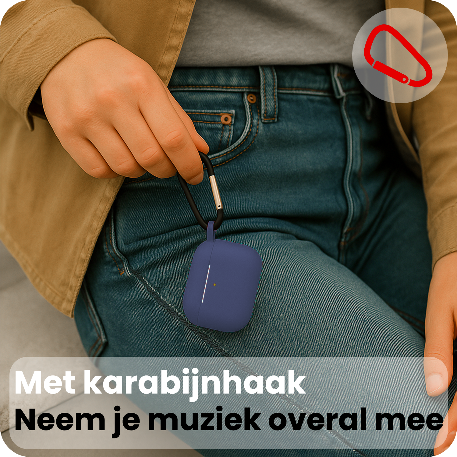 NoXx NoXx AirPods Pro 3 Hoesje - Grijsblauw