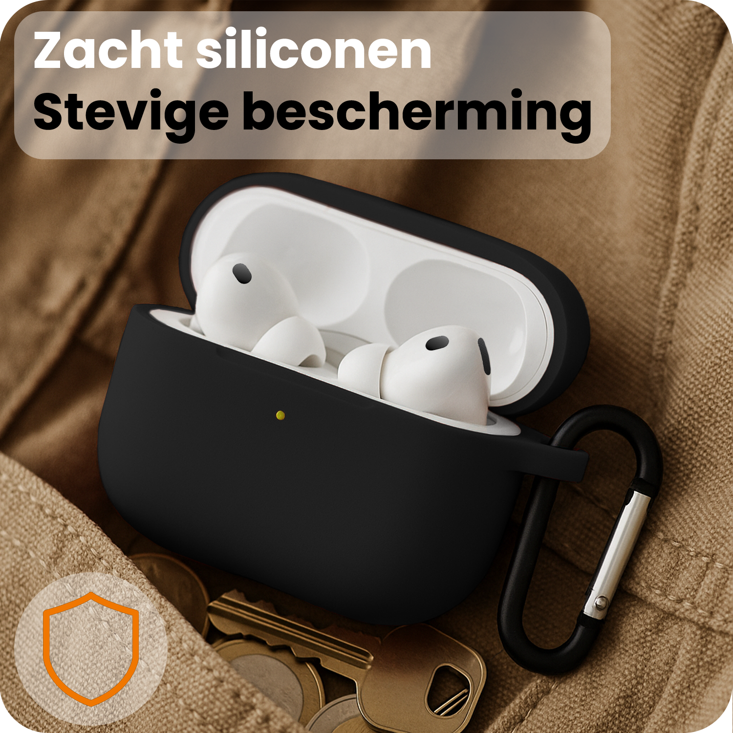 Nomfy Nomfy AirPods Pro 3 Hoesje - Zwart - 2 PACK