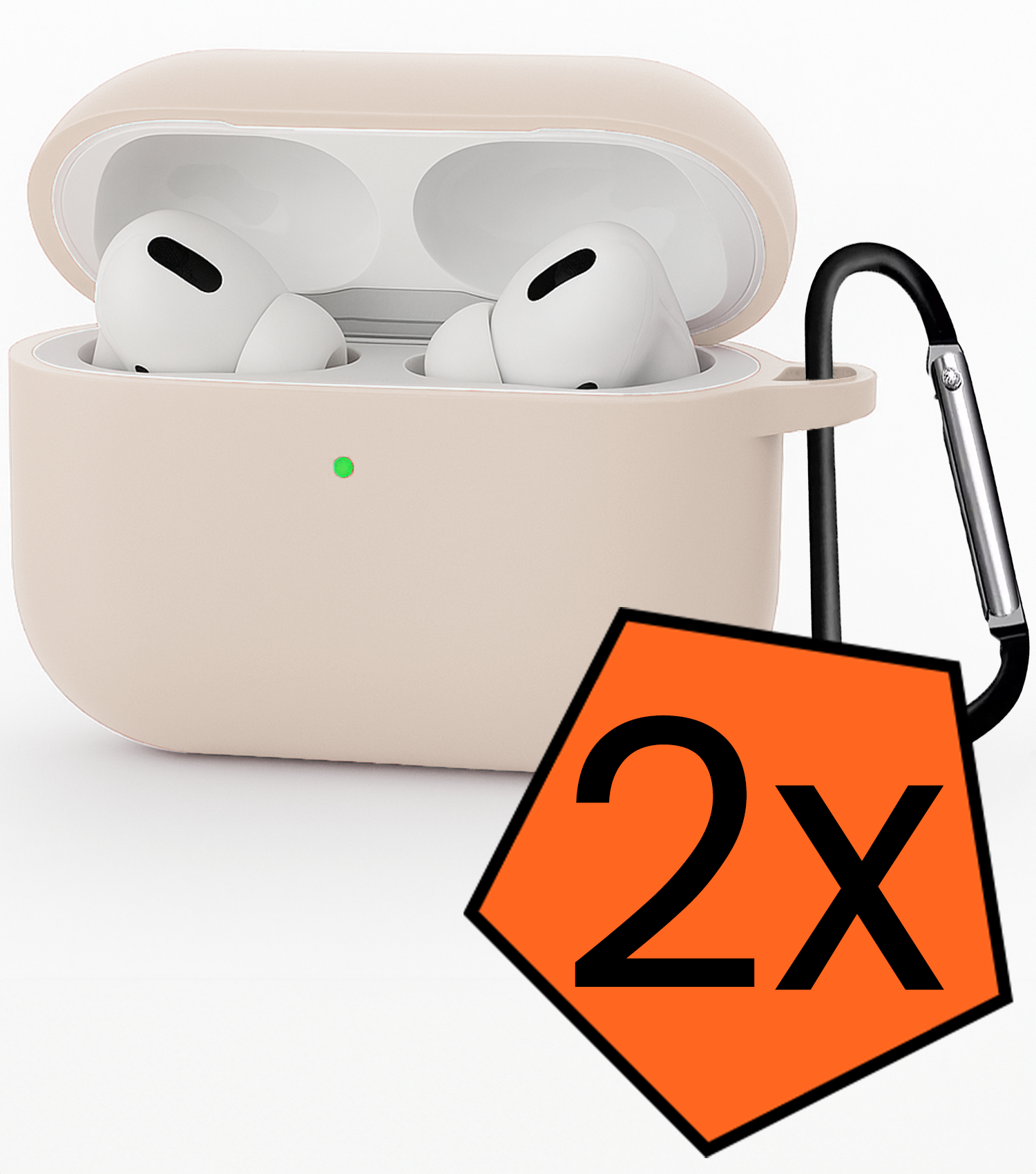 Nomfy Nomfy AirPods Pro 3 Hoesje - Zand - 2 PACK