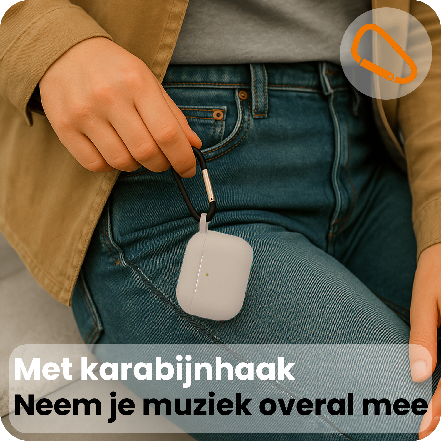 Nomfy Nomfy AirPods Pro 3 Hoesje - Zand - 2 PACK