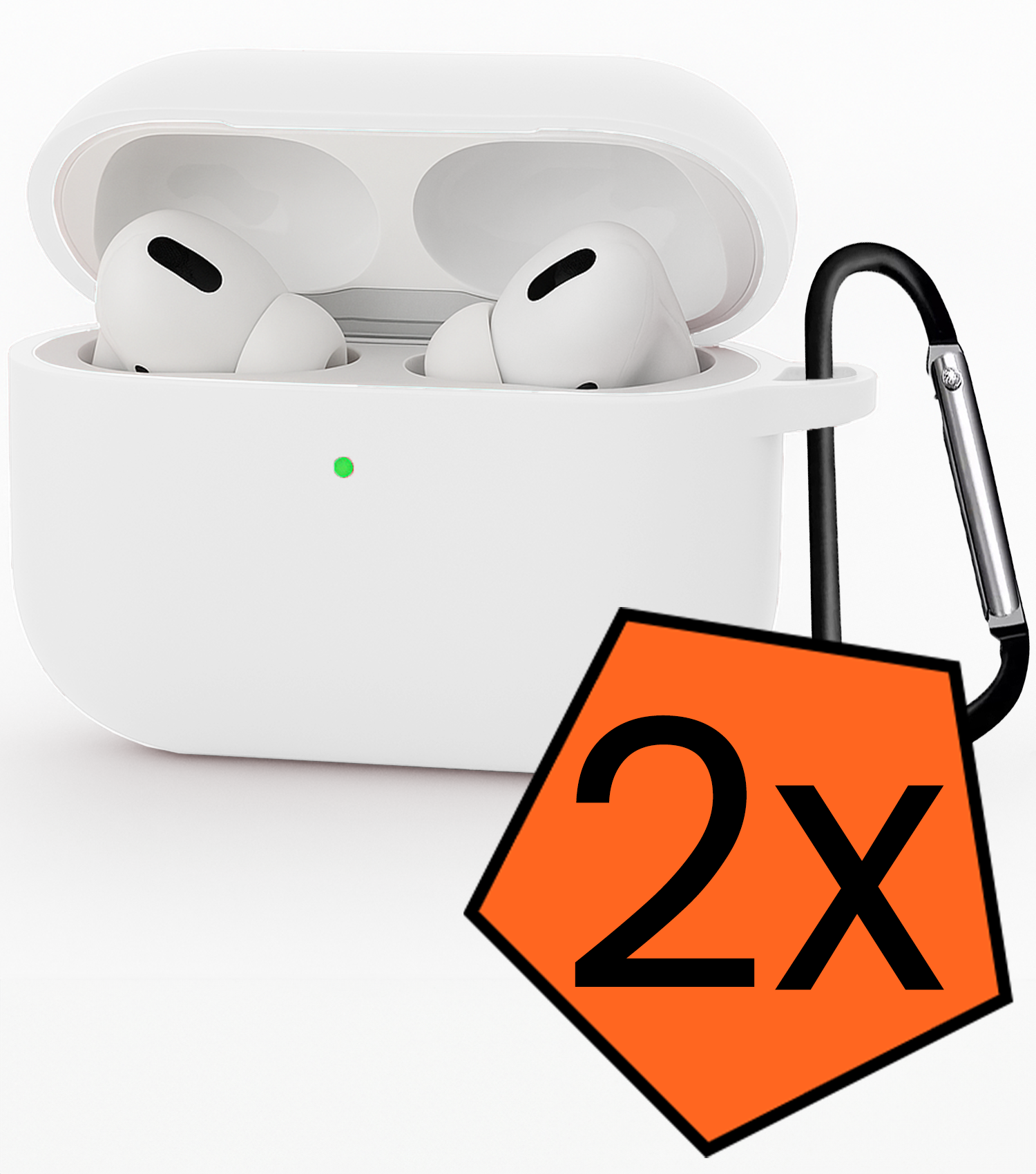 Nomfy Nomfy AirPods Pro 3 Hoesje - Wit - 2 PACK