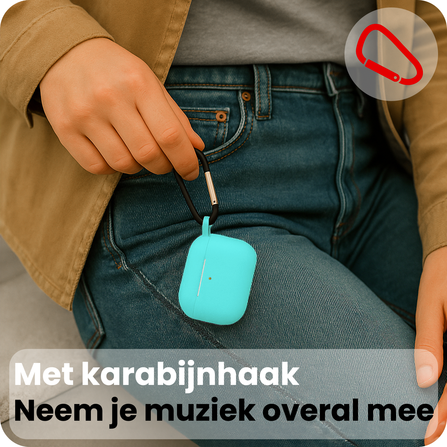 NoXx NoXx AirPods Pro 3 Hoesje - Mintgroen