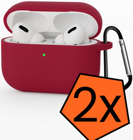 Nomfy Nomfy AirPods Pro 3 Hoesje - Wijnrood - 2 PACK