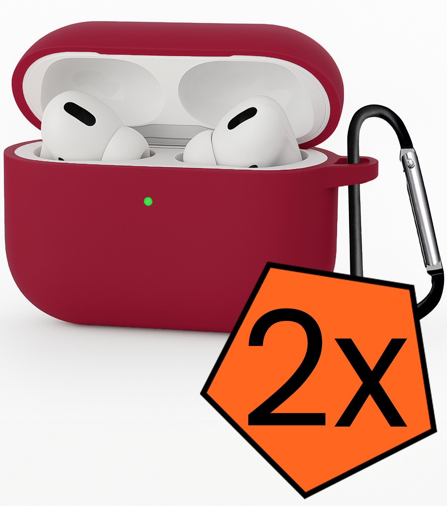 Nomfy Nomfy AirPods Pro 3 Hoesje - Wijnrood - 2 PACK