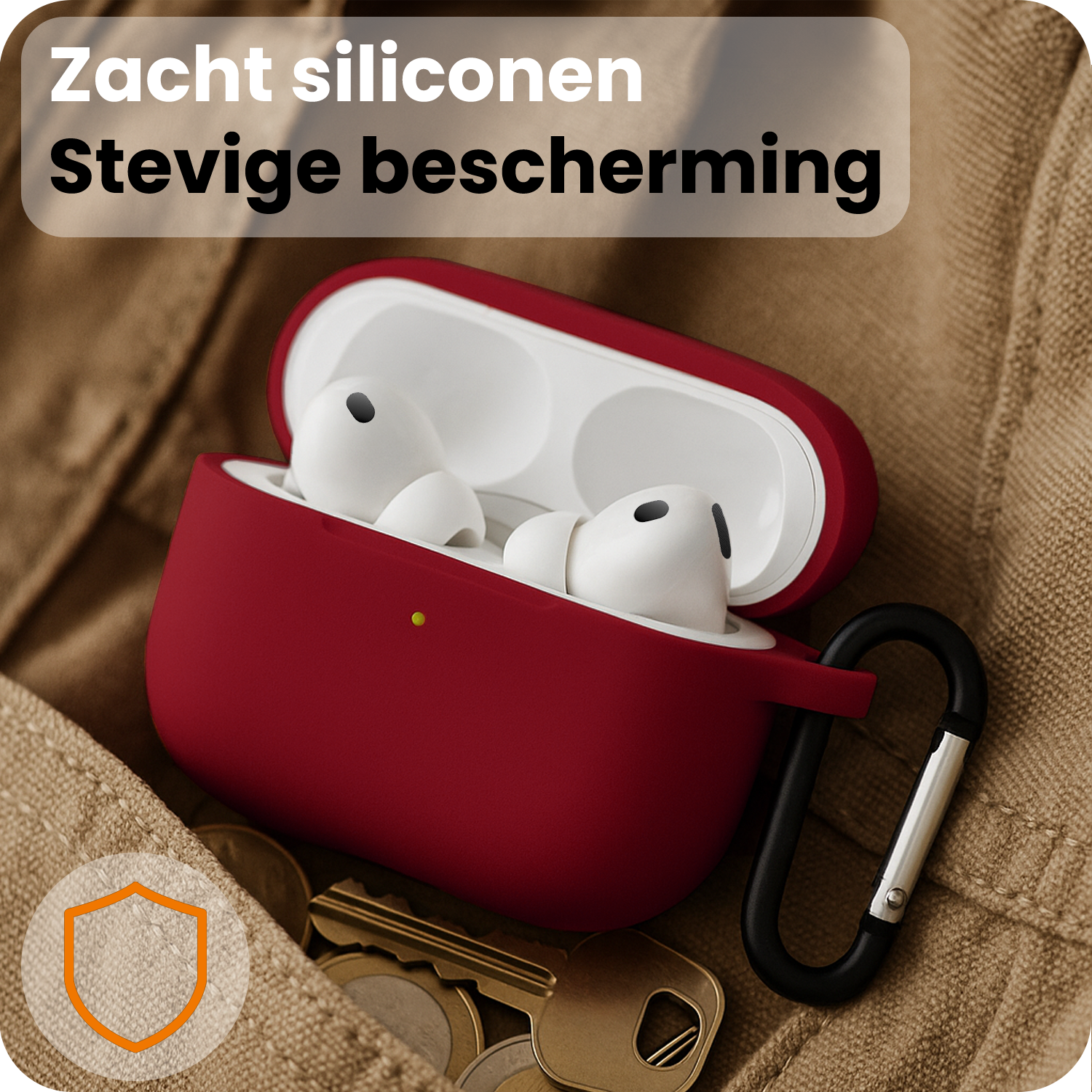 Nomfy Nomfy AirPods Pro 3 Hoesje - Wijnrood - 2 PACK