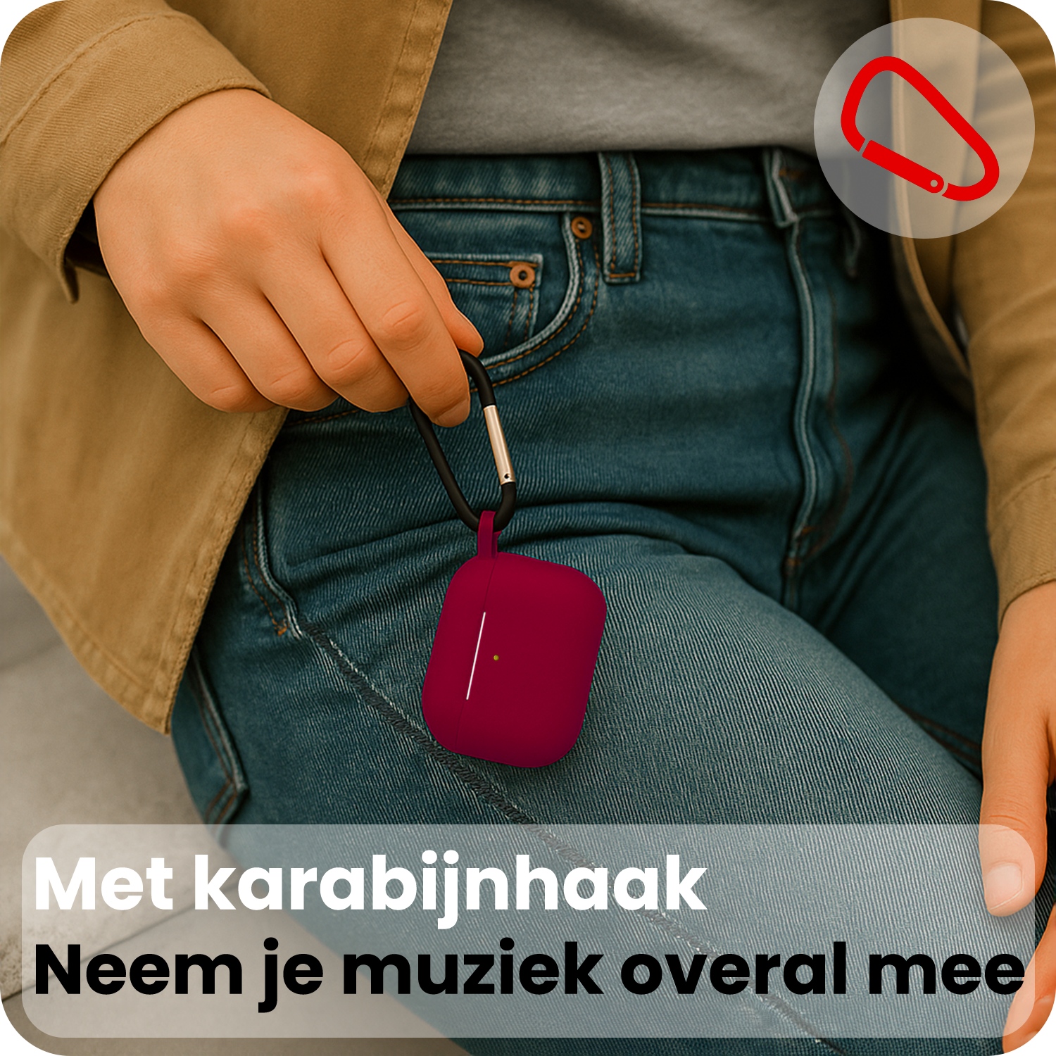NoXx NoXx AirPods Pro 3 Hoesje - Wijnrood