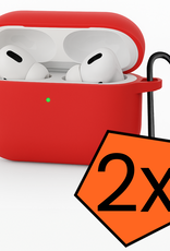 Nomfy Nomfy AirPods Pro 3 Hoesje - Rood - 2 PACK
