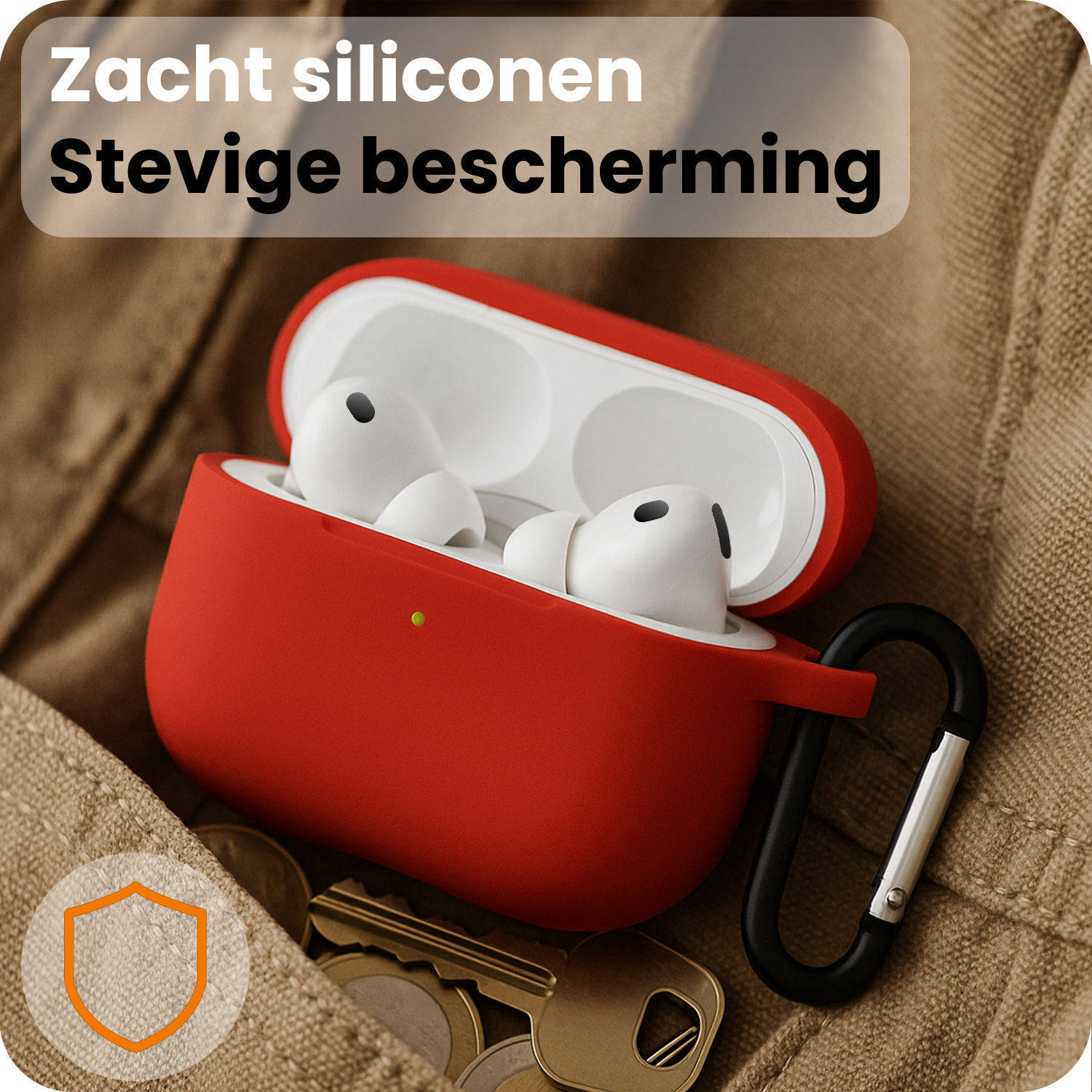 Nomfy Nomfy AirPods Pro 3 Hoesje - Rood - 2 PACK