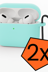Nomfy Nomfy AirPods Pro 3 Hoesje - Mintgroen - 2 PACK