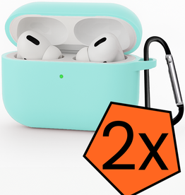 Nomfy Nomfy AirPods Pro 3 Hoesje - Mintgroen - 2 PACK