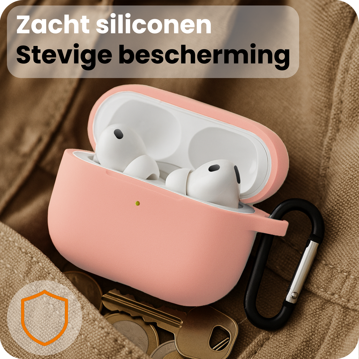 Nomfy Nomfy AirPods Pro 3 Hoesje - Lichtroze - 2 PACK