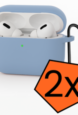 Nomfy Nomfy AirPods Pro 3 Hoesje - Lichtblauw - 2 PACK