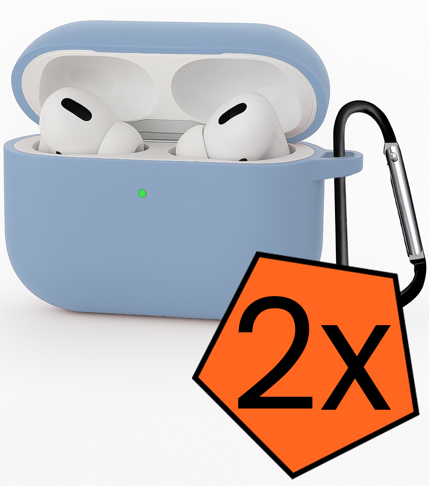Nomfy Nomfy AirPods Pro 3 Hoesje - Lichtblauw - 2 PACK