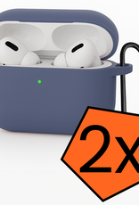 Nomfy Nomfy AirPods Pro 3 Hoesje - Grijsblauw - 2 PACK
