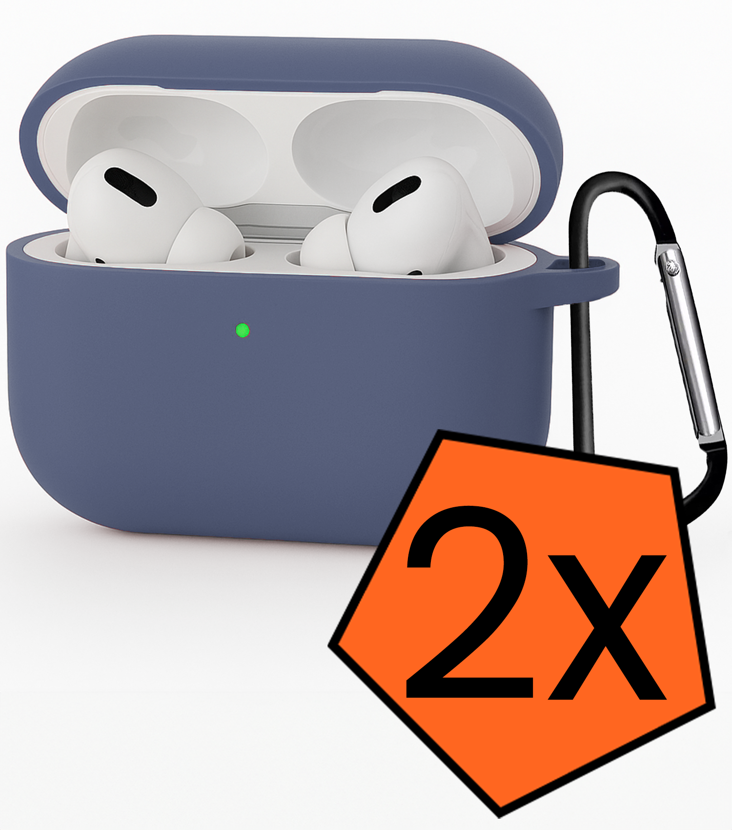 Nomfy Nomfy AirPods Pro 3 Hoesje - Grijsblauw - 2 PACK
