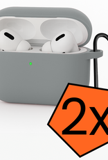 Nomfy Nomfy AirPods Pro 3 Hoesje - Grijs - 2 PACK