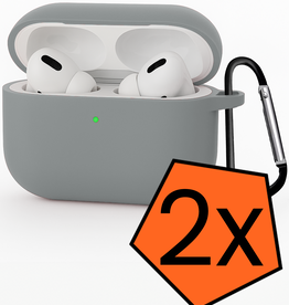 Nomfy Nomfy AirPods Pro 3 Hoesje - Grijs - 2 PACK