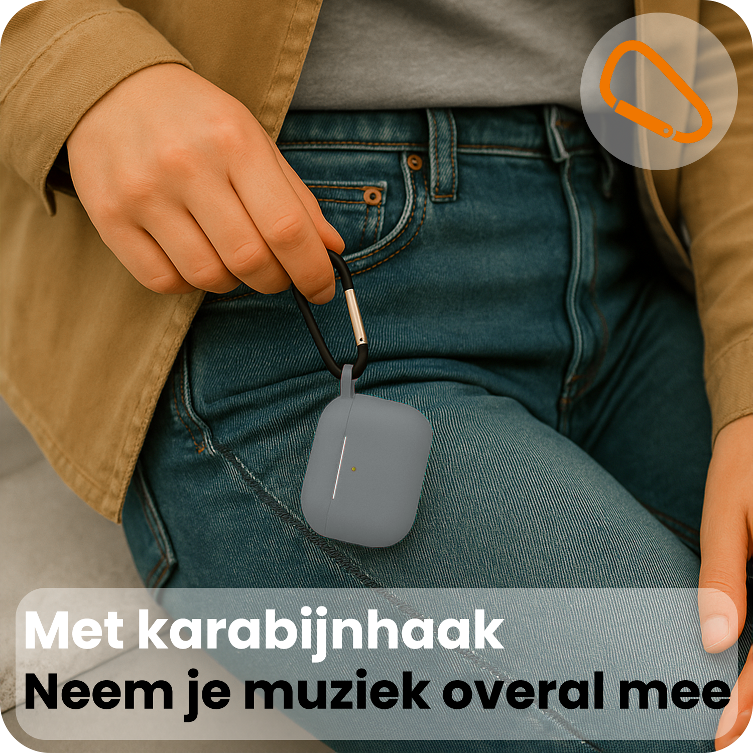 Nomfy Nomfy AirPods Pro 3 Hoesje - Grijs - 2 PACK