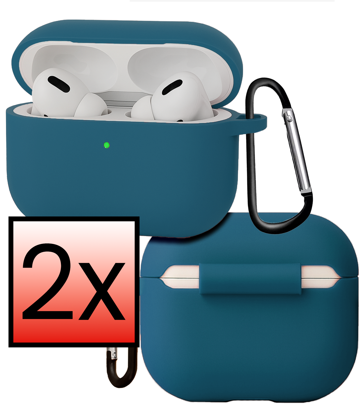 NoXx NoXx AirPods Pro 3 Hoesje - Donkerblauw - 2 PACK