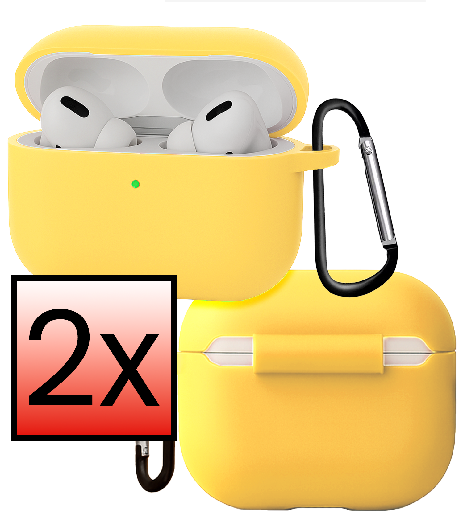 NoXx NoXx AirPods Pro 3 Hoesje - Geel - 2 PACK