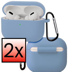 NoXx NoXx AirPods Pro 3 Hoesje - Lichtblauw - 2 PACK