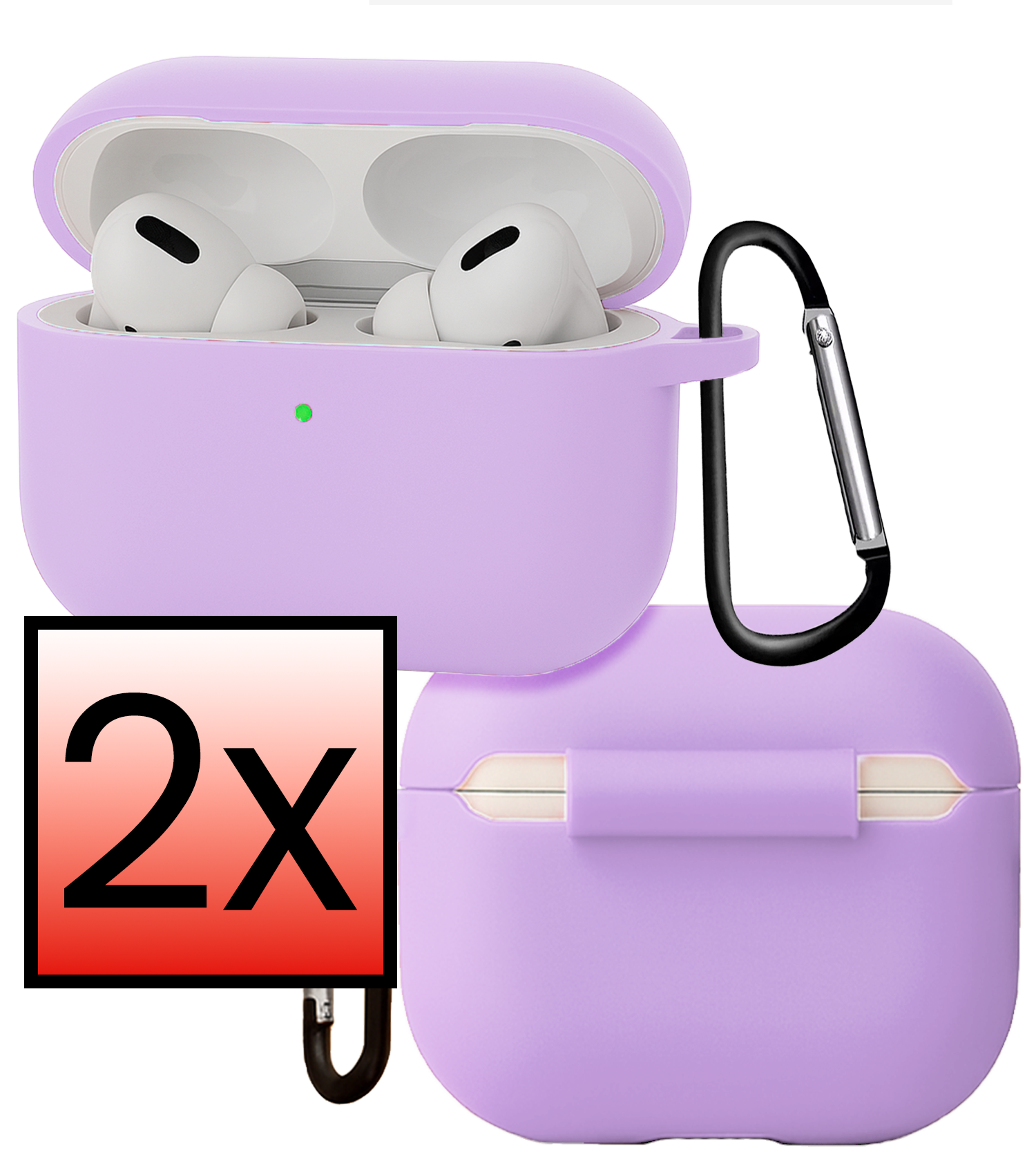 NoXx NoXx AirPods Pro 3 Hoesje - Lila - 2 PACK