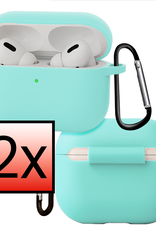 NoXx NoXx AirPods Pro 3 Hoesje - Mintgroen - 2 PACK