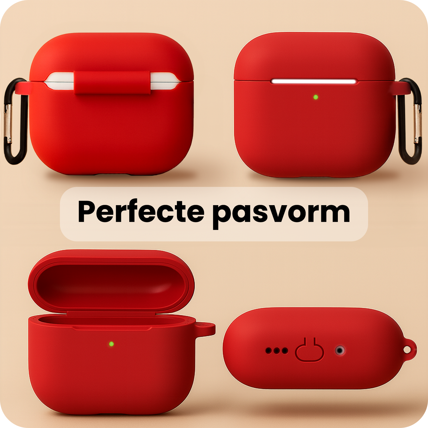 NoXx NoXx AirPods Pro 3 Hoesje - Rood - 2 PACK