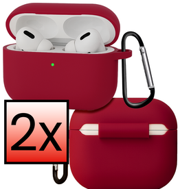 NoXx NoXx AirPods Pro 3 Hoesje - Wijnrood - 2 PACK