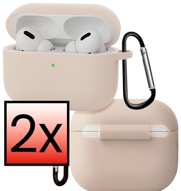 NoXx NoXx AirPods Pro 3 Hoesje - Zand - 2 PACK