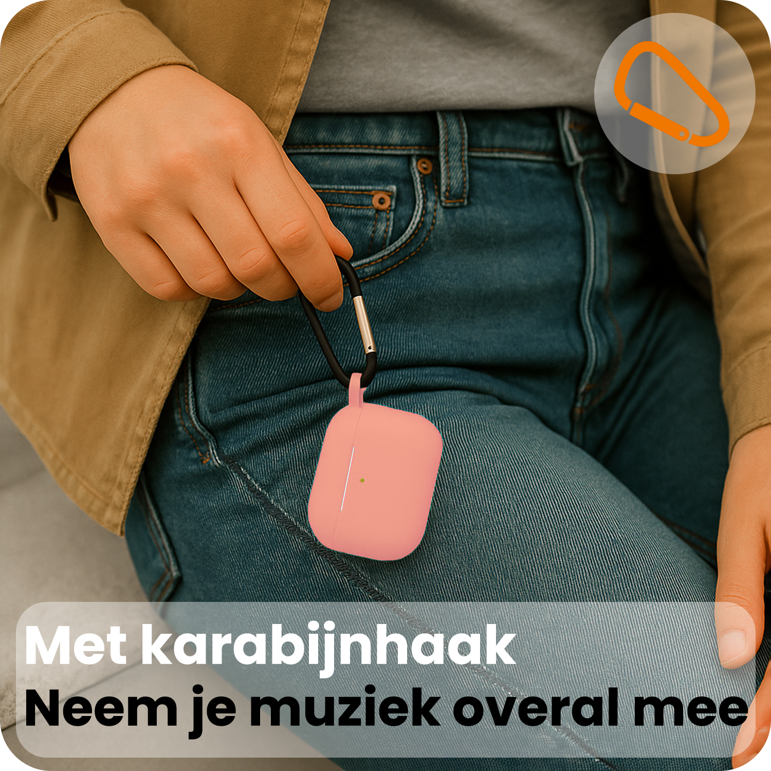 Nomfy Nomfy AirPods Pro 3 Hoesje - Lichtroze
