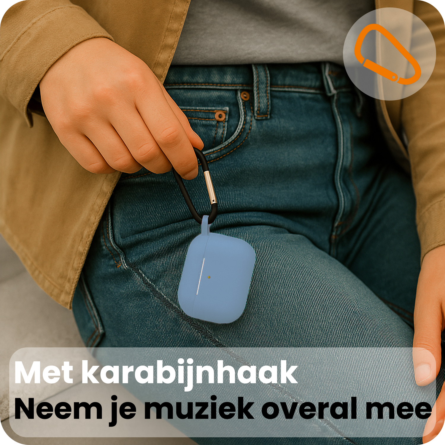 Nomfy Nomfy AirPods Pro 3 Hoesje - Lichtblauw