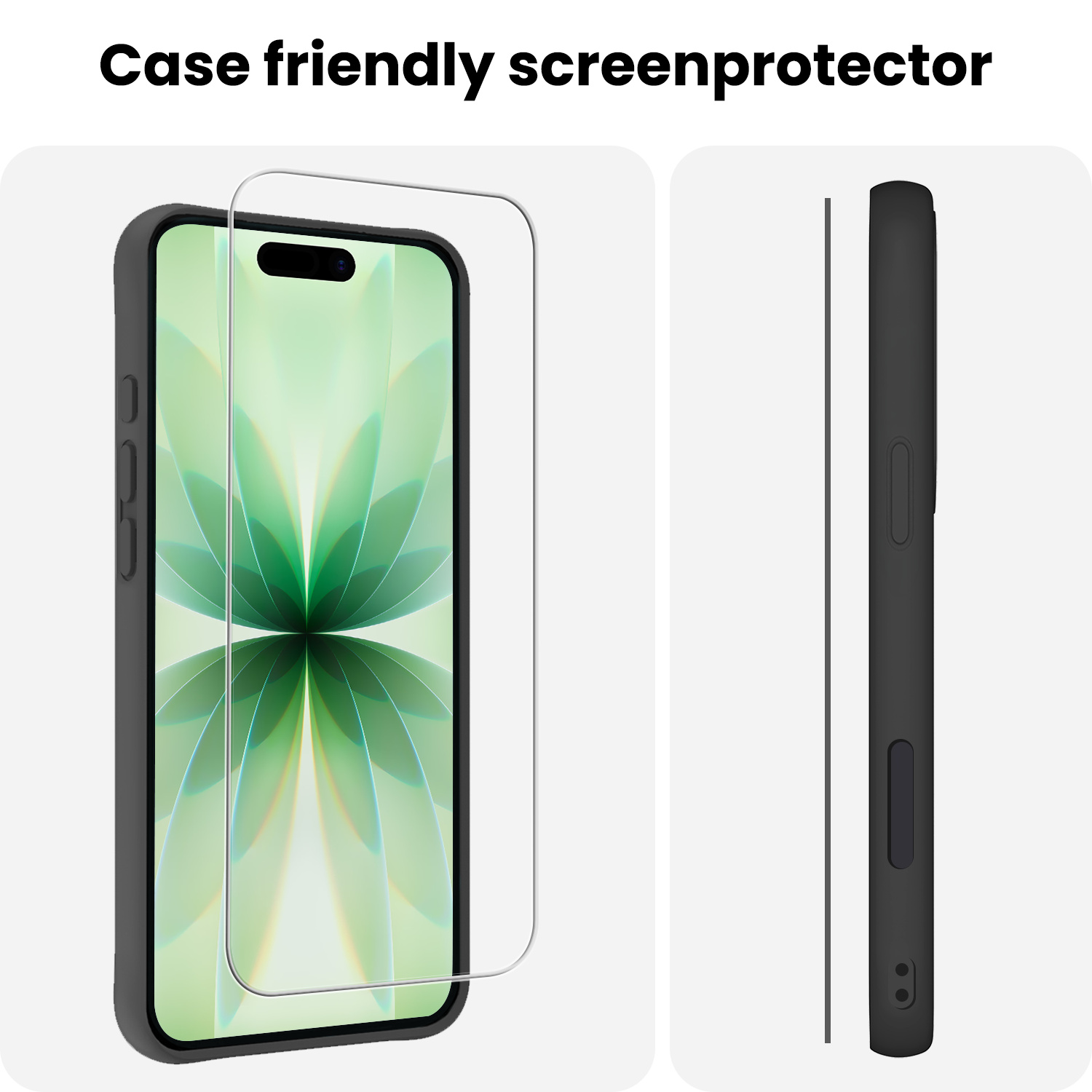 BASEY. BASEY. iPhone 17 Screenprotector Glas Met Dichte Notch - 3 PACK