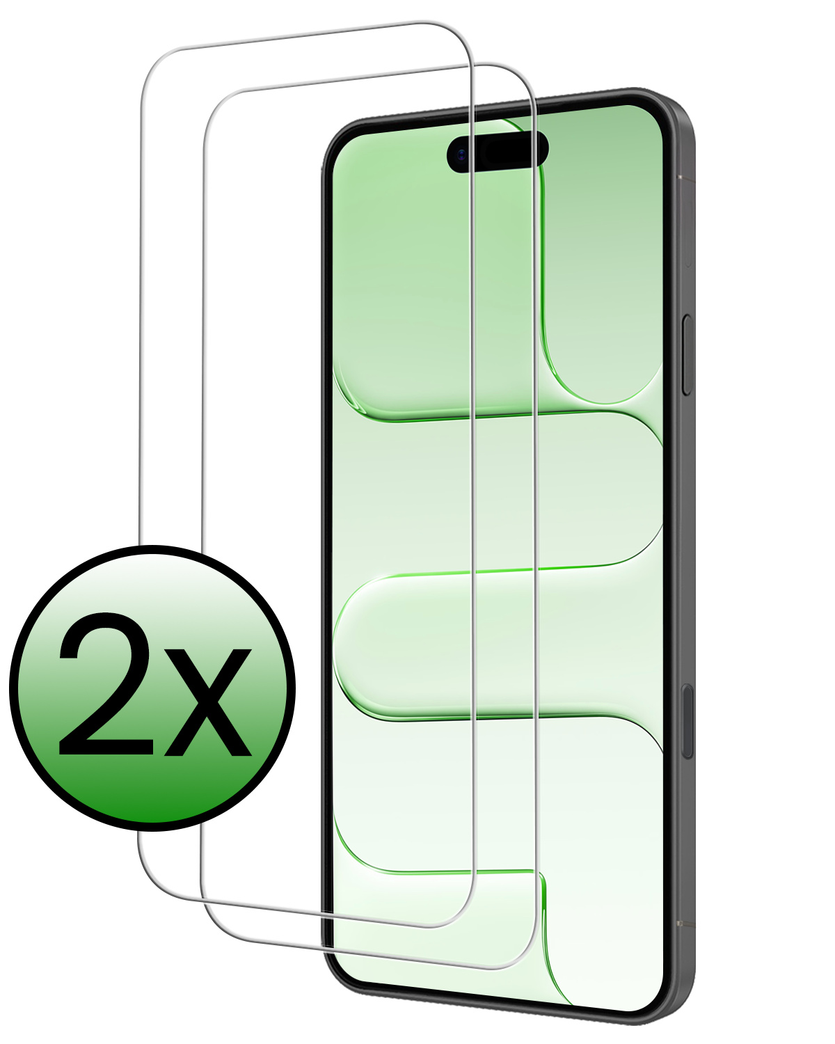 BASEY. BASEY. iPhone Air Screenprotector Glas Met Dichte Notch - 2 PACK