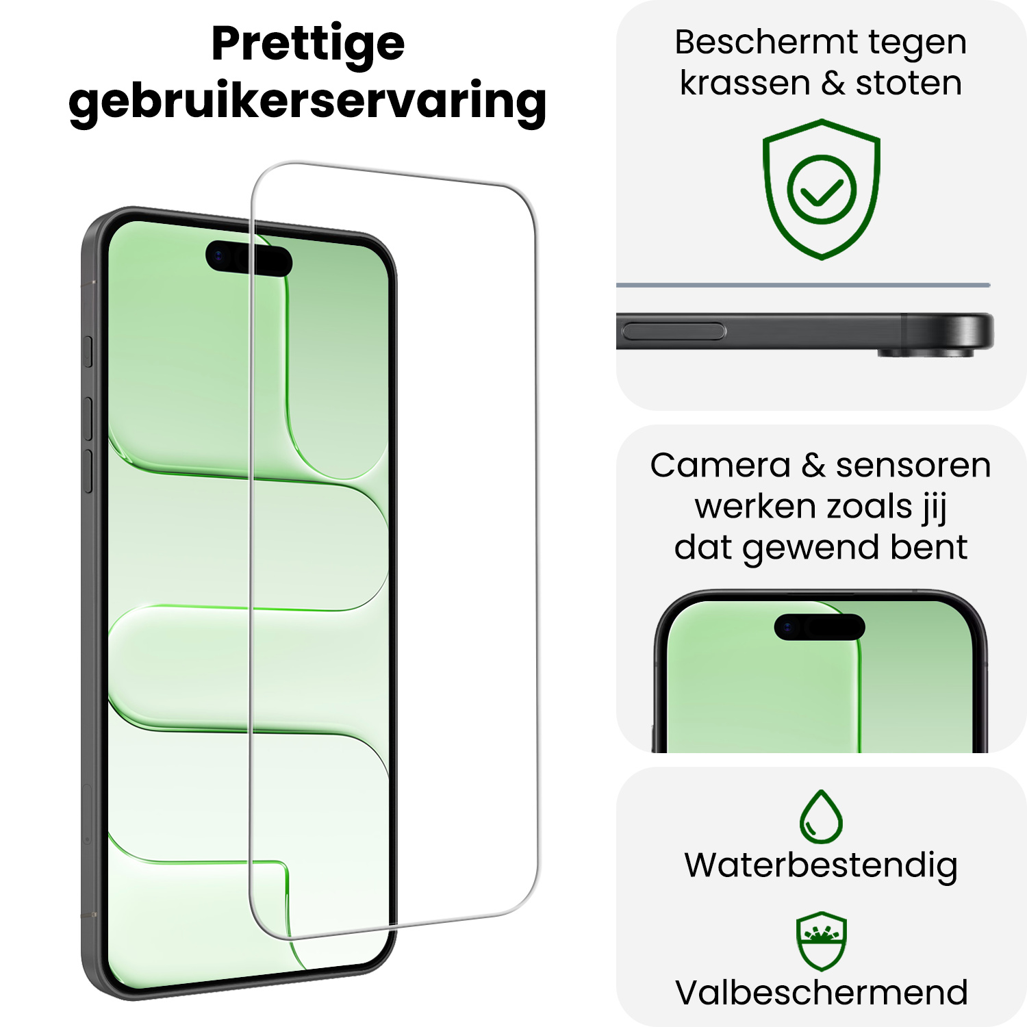 BASEY. BASEY. iPhone Air Screenprotector Glas Met Dichte Notch - 2 PACK