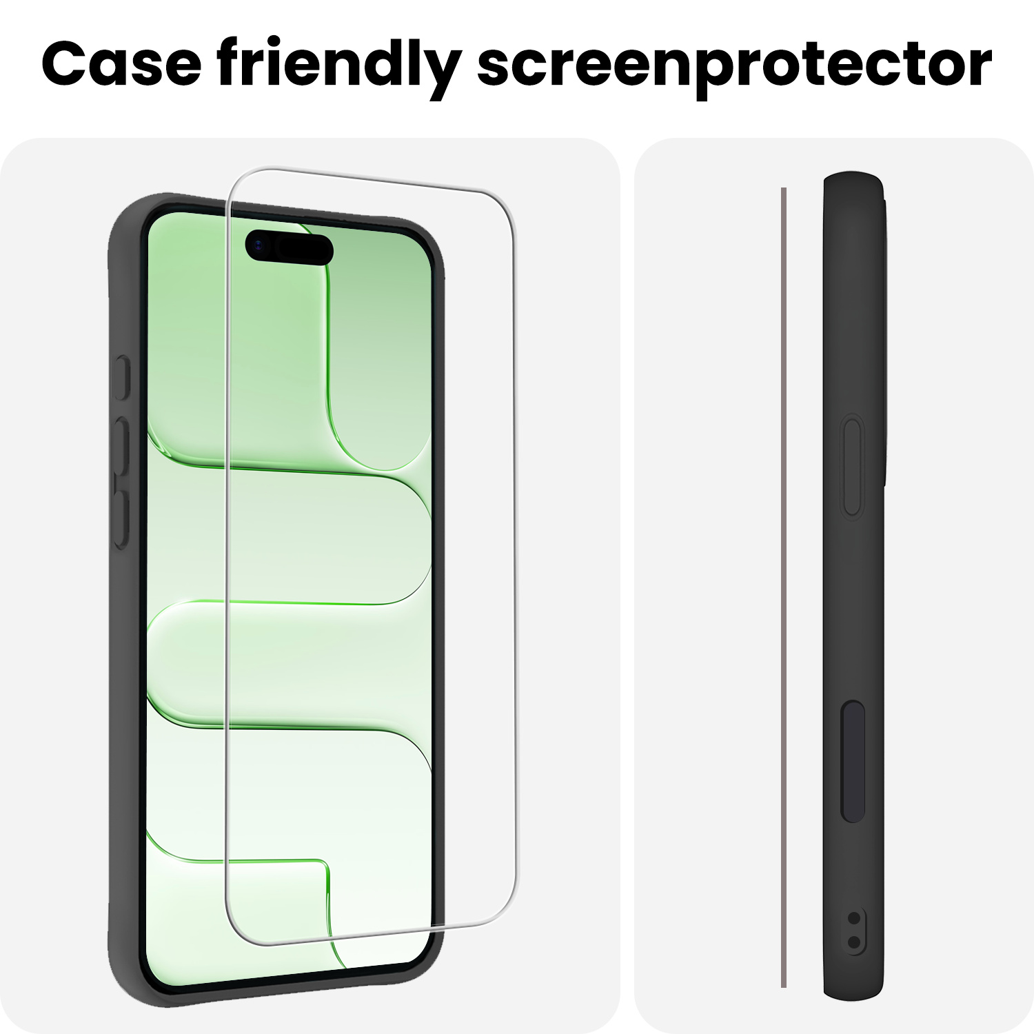 BASEY. BASEY. iPhone Air Screenprotector Glas Met Dichte Notch - 3 PACK