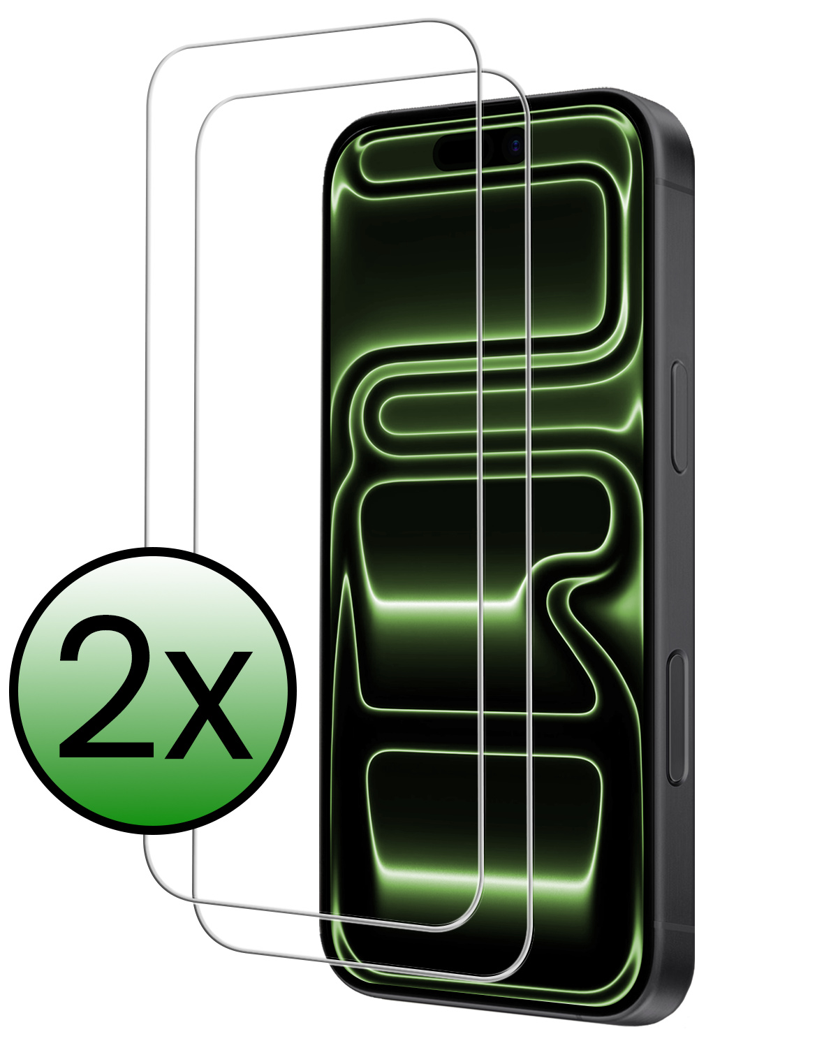 BASEY. BASEY. iPhone 17 Pro Screenprotector Glas Met Dichte Notch - 2 PACK